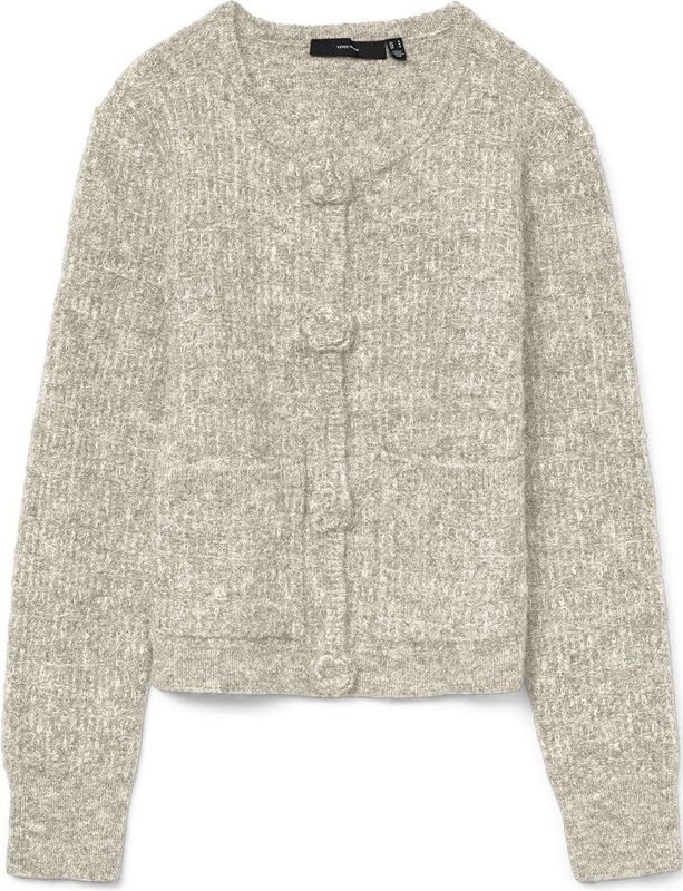 Vero Moda - Vmblossom Ls O-neck - Cardigan - Birch/Melange