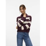 Vero - Oda Vinez Highneck - Pull - Bordeau - Korte Lengte - Manches Longues