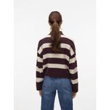 Vero - Oda Vinez Highneck - Pull - Bordeau - Korte Lengte - Manches Longues