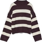 Vero - Oda Vinez Highneck - Pull - Bordeau - Korte Lengte - Manches Longues