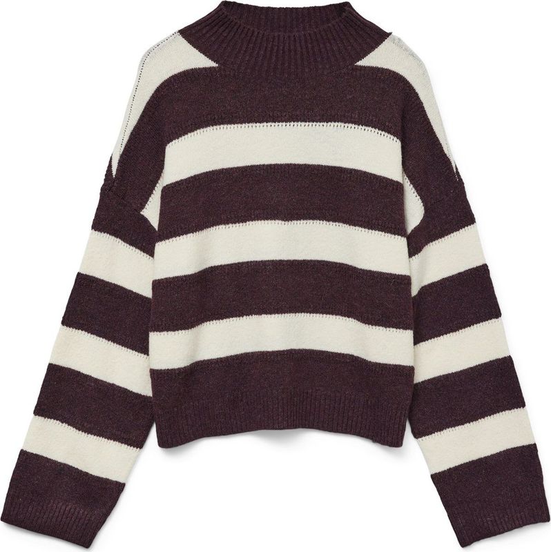 Vero - Oda Vinez Highneck - Pull - Bordeau - Korte Lengte - Manches Longues