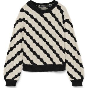 Vero Moda - Vmbubly Ls O-neck Pullover - Zwart - Dames