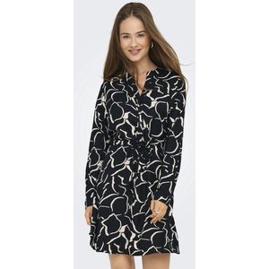 Tuniek - V-Hals - Lange Mouwen - Riem in de Taille - Knoopsluiting