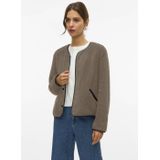 Vmcandice - Jas - Kort - Lange Mouwen - O-hals - Drukknoopsluiting - Voorzakken