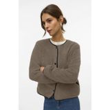 Vmcandice - Jas - Kort - Lange Mouwen - O-hals - Drukknoopsluiting - Voorzakken