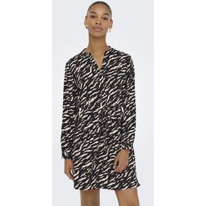 Tuniek - V-Hals - Lange Mouwen - Volumineuze Mouwen - Riem in Taille