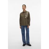 Vero Moda - Vmfern Shirt Wvn Btq Ga 10333342 - Blouse - Grape Leaf/Birch Emb