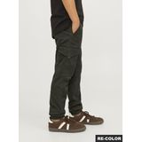 Jack and Jones Junior - Cargobroek - Groen - Biologisch Katoen - Slim Fit