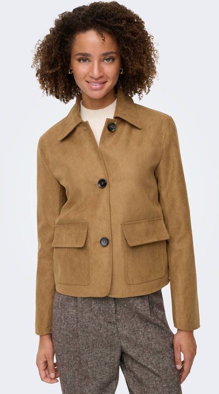 JDY - Suede Jasje - Camel - Leren Jassen