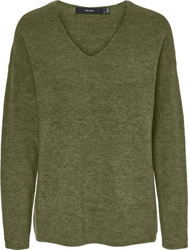Vmcrewlefile - Gebreide Pullover - V-Hals - Lange Mouwen - Loose Fit