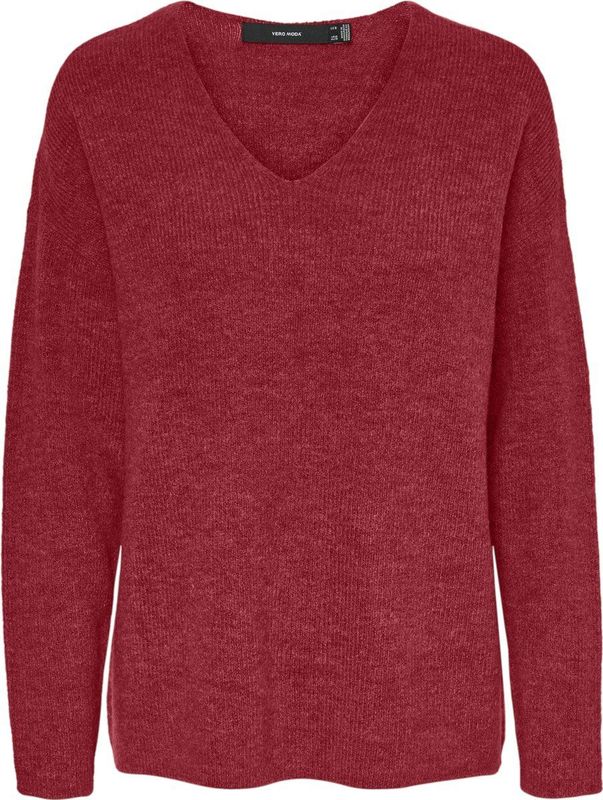 Vmcrewlefile - Gebreide Pullover - V-Hals - Lange Mouwen - Loose Fit