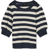 Pullover - O-hals - 2/4 Mouwen - Pofmouwen - Regular Fit