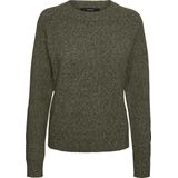 Vero Moda - Vmdoffy Ls O-neck Blouse - Groen - Gebreide Trui