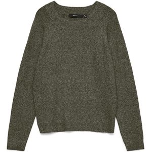 Vero Moda - Vmdoffy Ls O-neck Blouse - Groen - Gebreide Trui