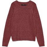 Vero Moda - Vmdoffy Ls O-neck Blouse - Bordeau - Gebreide Trui