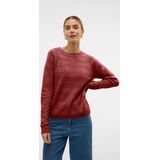 Vero Moda - Vmdoffy Ls O-neck Blouse - Bordeau - Gebreide Trui