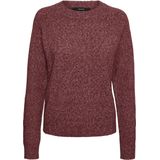 Vero Moda - Vmdoffy Ls O-neck Blouse - Bordeau - Gebreide Trui