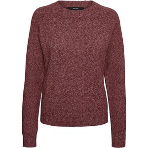 Vero Moda - Vmdoffy Ls O-neck Blouse - Bordeau - Gebreide Trui