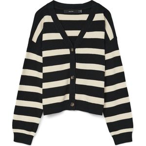 Vero Moda - Saba Full Needle - Gebreid Vest - Donker