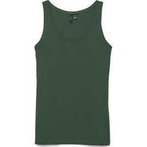 Tanktops - Donkergroen - Zonder Kraag - Mouwloos - Regular Fit