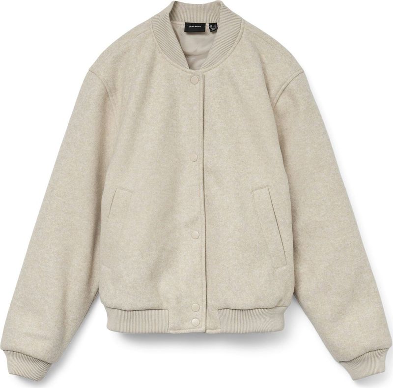 Vero Moda - Vmfortune Short Bomber Jacket - Oatmeal/Melange - Damesjas