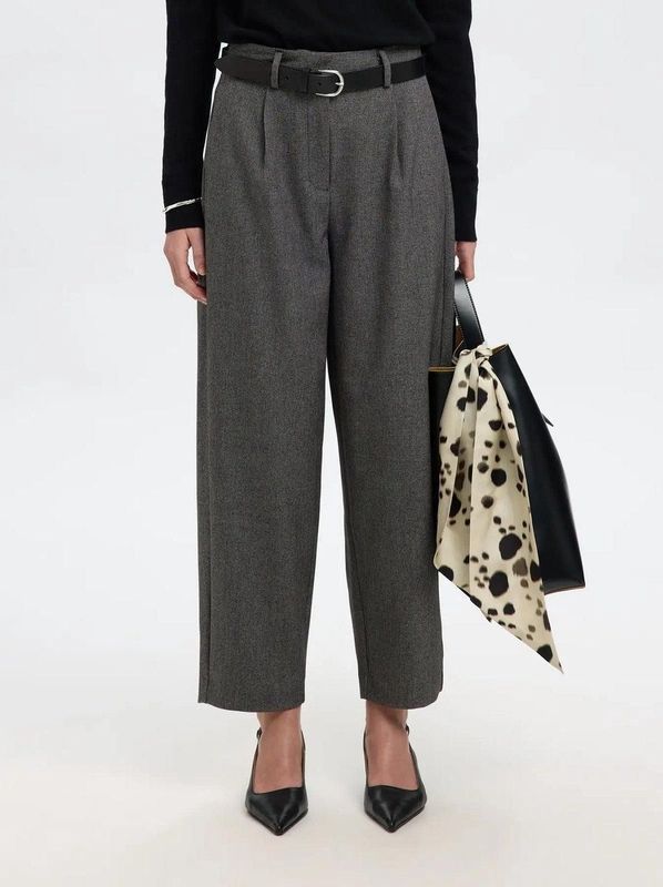 Selected Barrel - Alma Hoge Taille Broek - Tailored Broek - Loose Fit