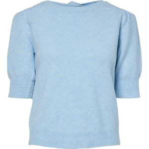 Pieces - Trui - Blauw - Gemêleerd - Regular Fit