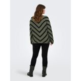 Careliza - Gebreide Pullover - O-hals - Lange Mouwen - Curve