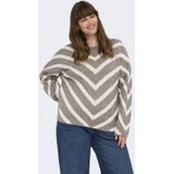 Careliza - Gebreide Pullover - O-hals - Lange Mouwen - Knit Fit - Curve