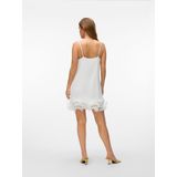 VERO MODA - Zomerjurk - Ecru - Mouwloos - Ronde Hals - Middellange Lengte