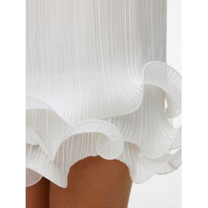 VERO MODA - Zomerjurk - Ecru - Mouwloos - Ronde Hals - Middellange Lengte