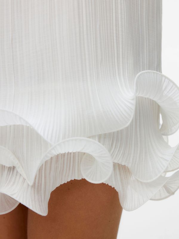 VERO MODA - Zomerjurk - Ecru - Mouwloos - Ronde Hals - Middellange Lengte