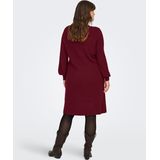 ONLY CARMAKOMA - Midi-jurk - V-Hals - Lange Mouwen - Regular Fit