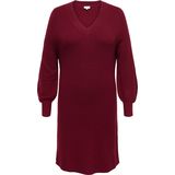 ONLY CARMAKOMA - Midi-jurk - V-Hals - Lange Mouwen - Regular Fit