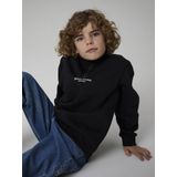 Name It - NKMBRODY LS NREG SWEAT ZIP - Sweatshirt - Zwart - Met Opstaande Kraag en Korte Ritssluiting