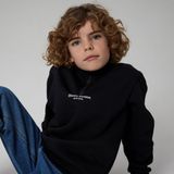 Name It - NKMBRODY LS NREG SWEAT ZIP - Sweatshirt - Zwart - Met Opstaande Kraag en Korte Ritssluiting