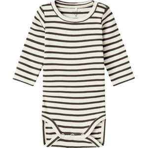 Body - Gestreept - Ribgebreide Stof - Lange Mouwen - Ronde Hals