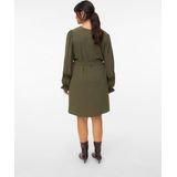 Vmcalva - Korte Jurk - V-Hals - Lange Mouwen - Zwart - Regular Fit