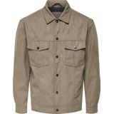 Onsdamian - Jas - V-Hals - Lange Mouwen - Drukknoopsluiting - Polyester Voering