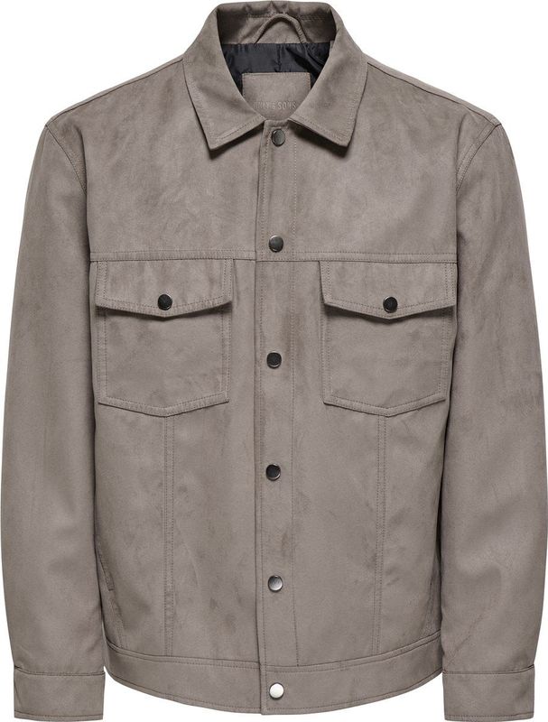 Onsdamian - Jas - V-Hals - Lange Mouwen - Drukknoopsluiting - Polyester Voering