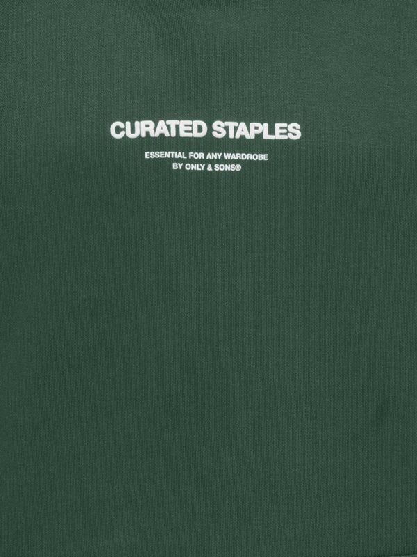 Only & Sons - OSJCURATED - Sweatshirt - Donkergroen - Capuchon
