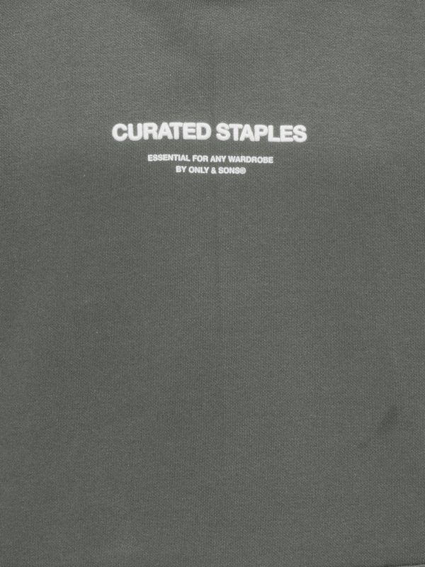 Only & Sons - OSJCURATED - Sweatshirt - Aardetinten/Wit - Met Capuchon