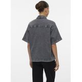 Vero Moda - Jeanshemd - Korte Mouwen - Losse Pasvorm - Knoopsluiting - Blauw