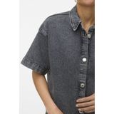 Vero Moda - Jeanshemd - Korte Mouwen - Losse Pasvorm - Knoopsluiting - Blauw