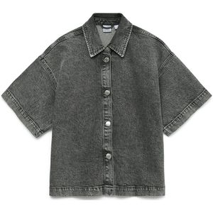 Vero Moda - Jeanshemd - Korte Mouwen - Losse Pasvorm - Knoopsluiting - Blauw