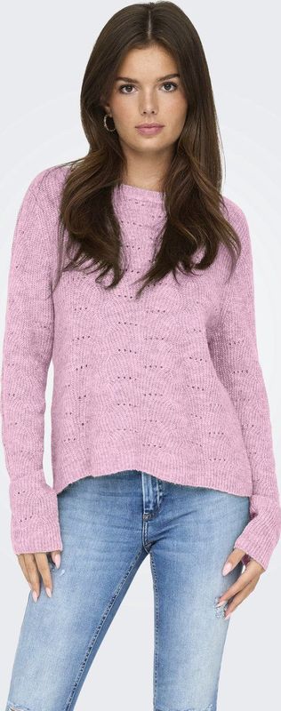 Onllolli - Gebreide Pullover - O-hals - Lange Mouwen - Pointillé Detail