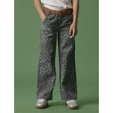 Broek met Wijde Pijpen - Keperstof - Regular Fit - Metalen Drukknopen