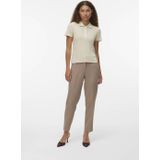 VERO MODA - VMGLORIA - Tapered Broek - Lichtbruin - Regular Waist