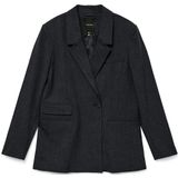 Vero Moda - Vmbestie Ls Regular Blazer - Donkergrijs Melange - Dames