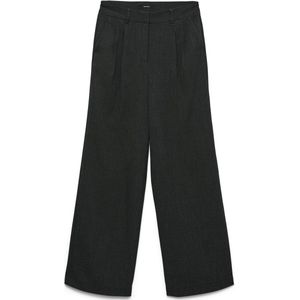VERO MODA - VMBestie - Bandplooibroek - Donkergrijs - Wide Leg - High Waist